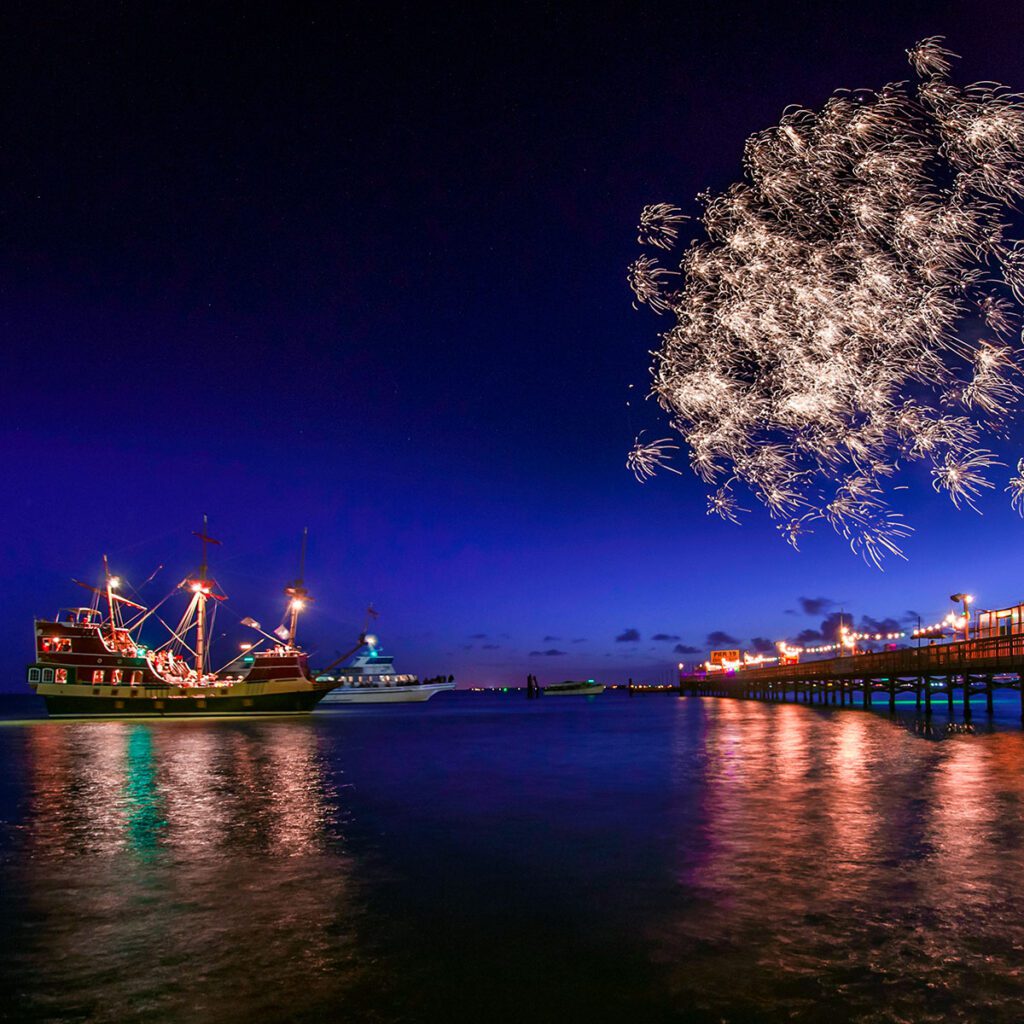 Pirate Cruise Fireworks show in South Padre Island